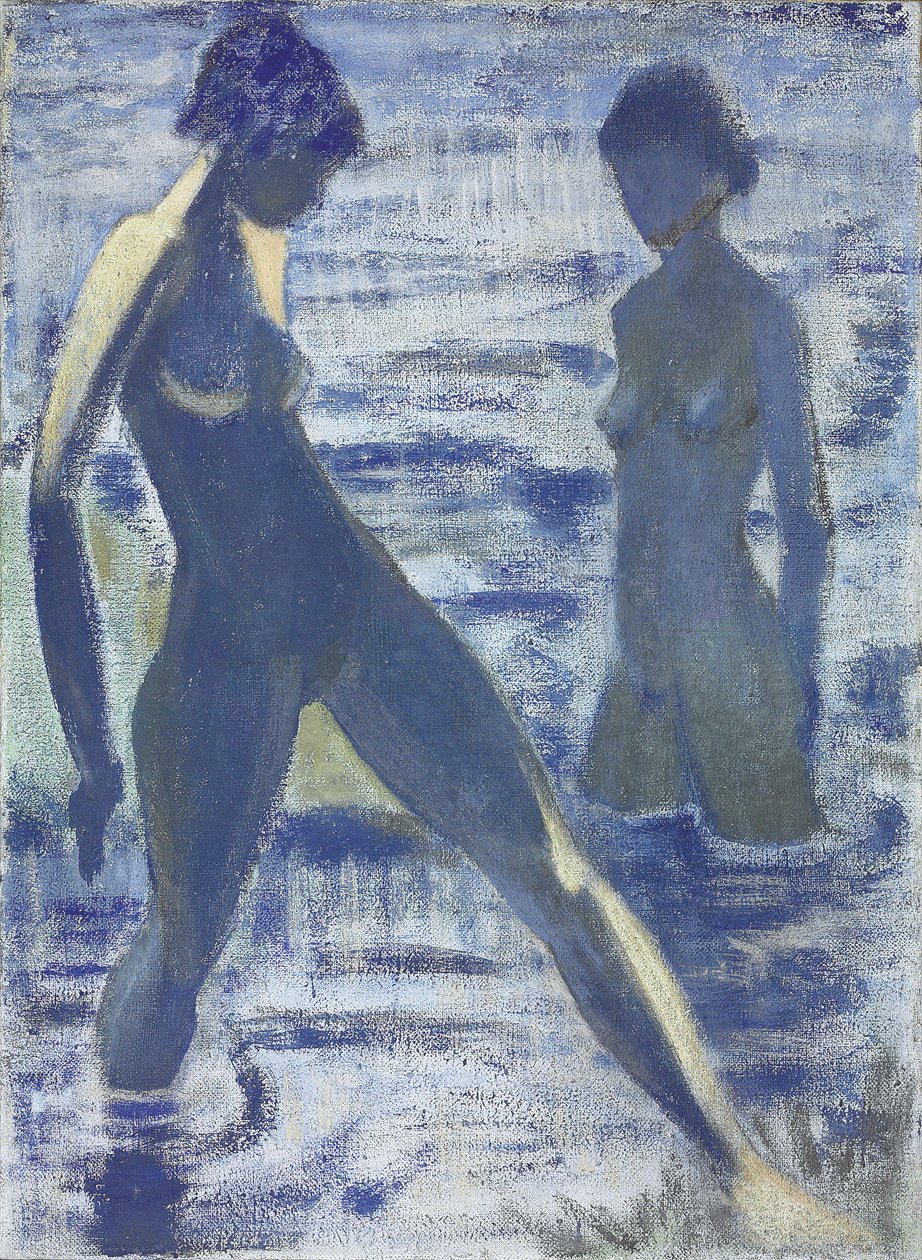 Badende, ca. 1927 av Otto Mueller