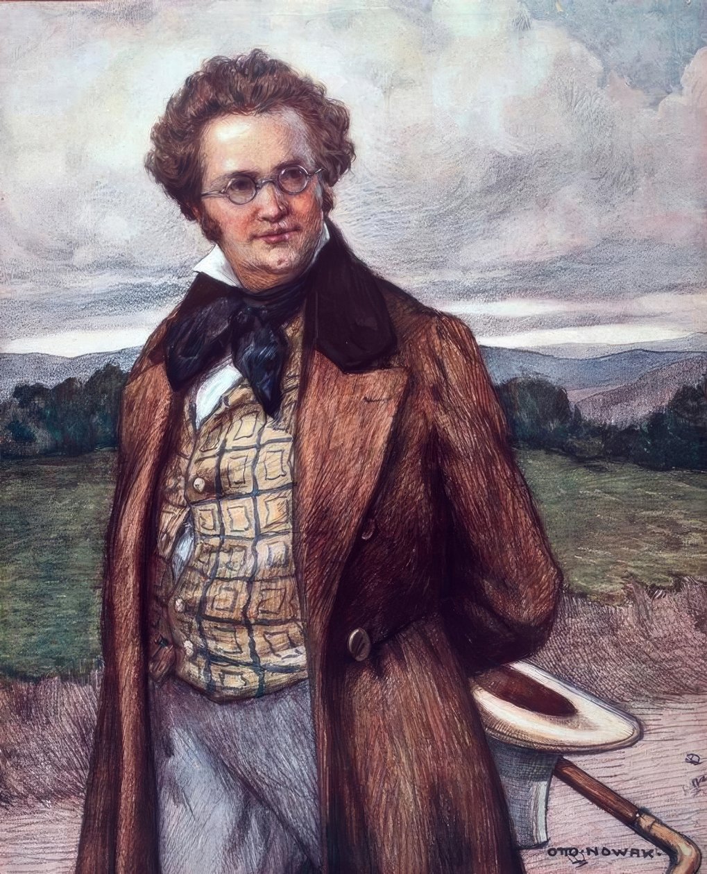 Schubert som vandrer / Nowak 1900 av Otto Robert Nowak