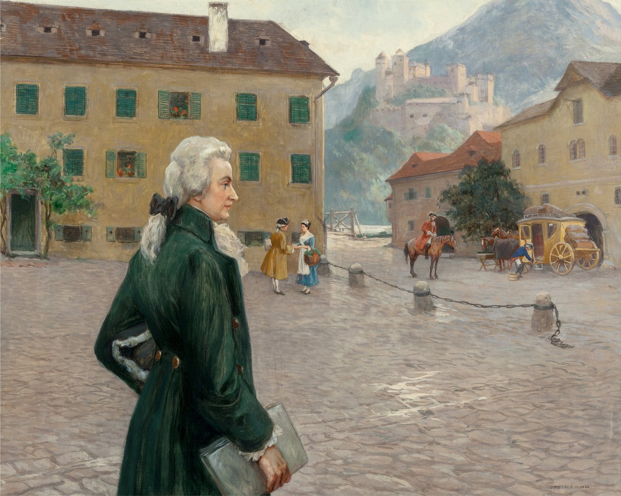 Den unge Mozart i Salzburg. av Otto Robert Nowak