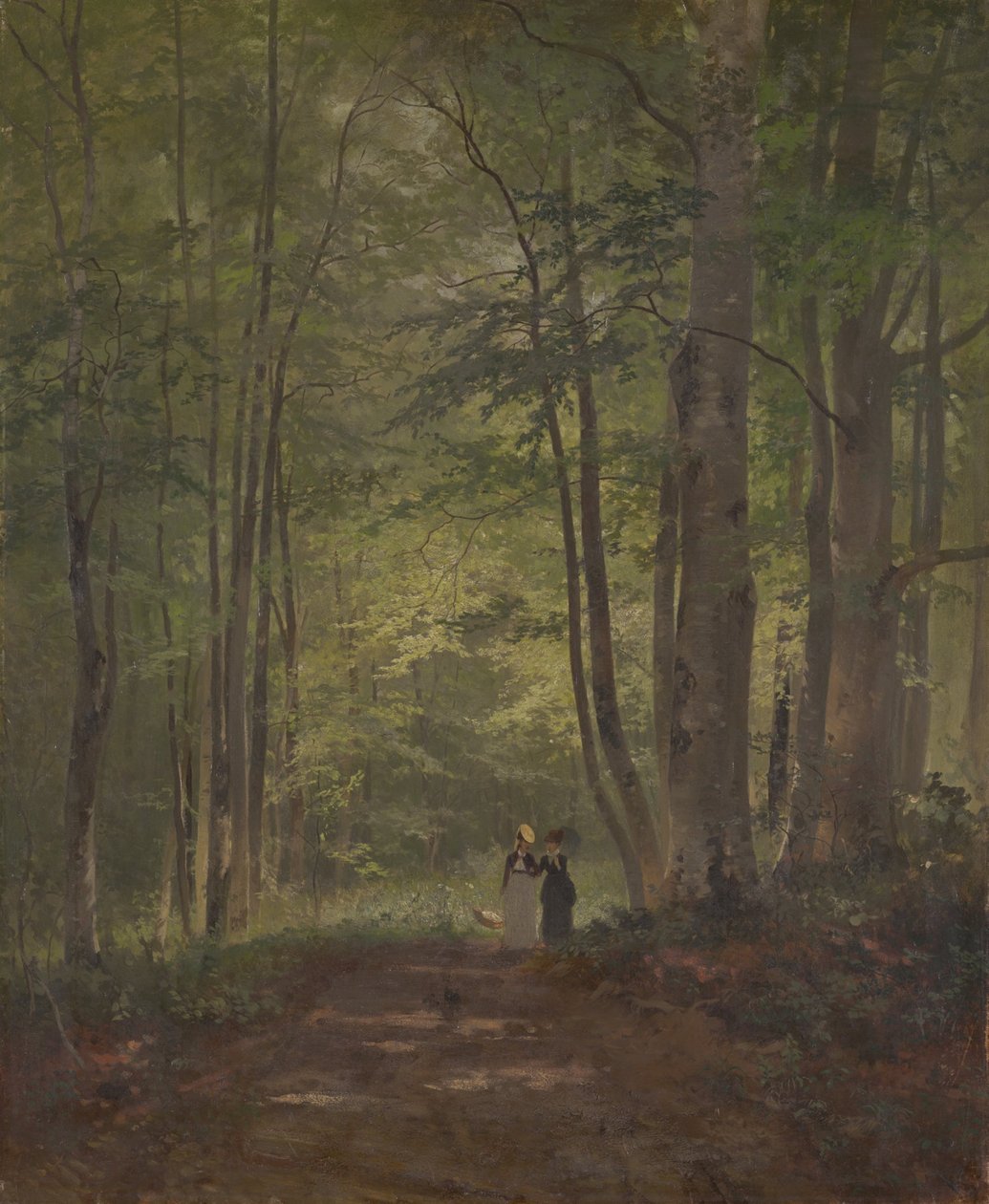 Waldinneres mit Staffage av Otto Seitz