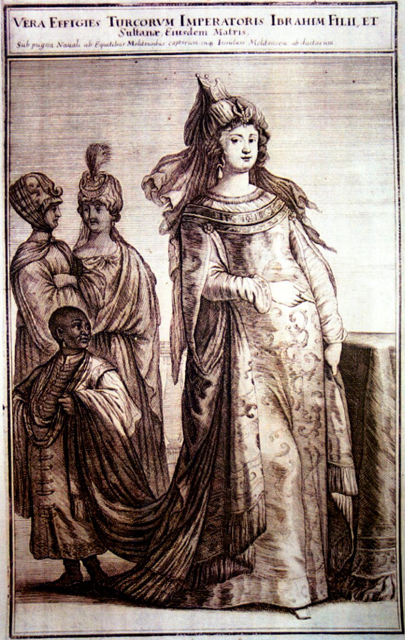 Kosem Sultan med tjenere, 1647 av Ottoman School