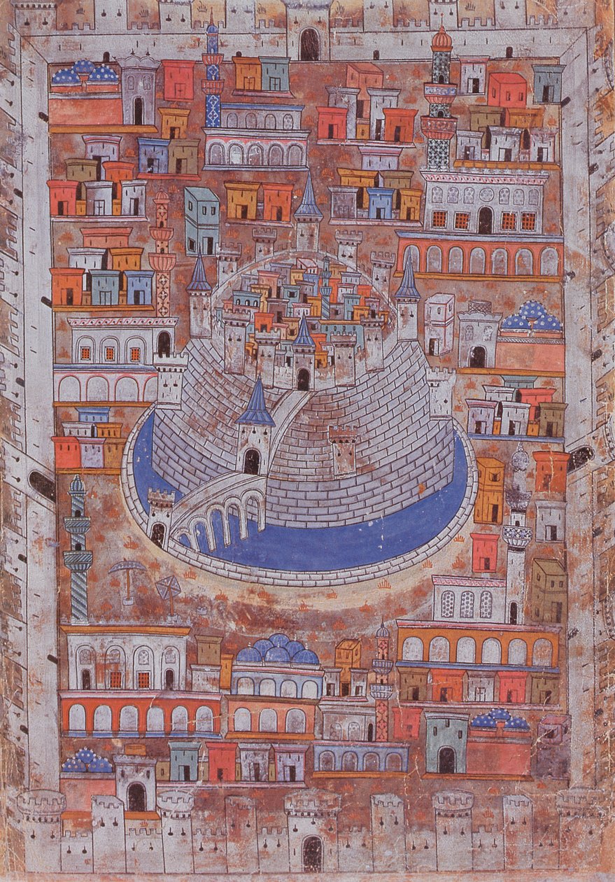 Kart over Aleppo, ca.1600 av Ottoman School