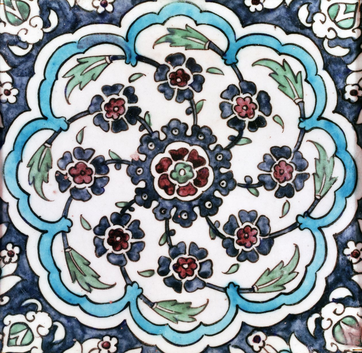 Fliser (fritware) av Ottoman School