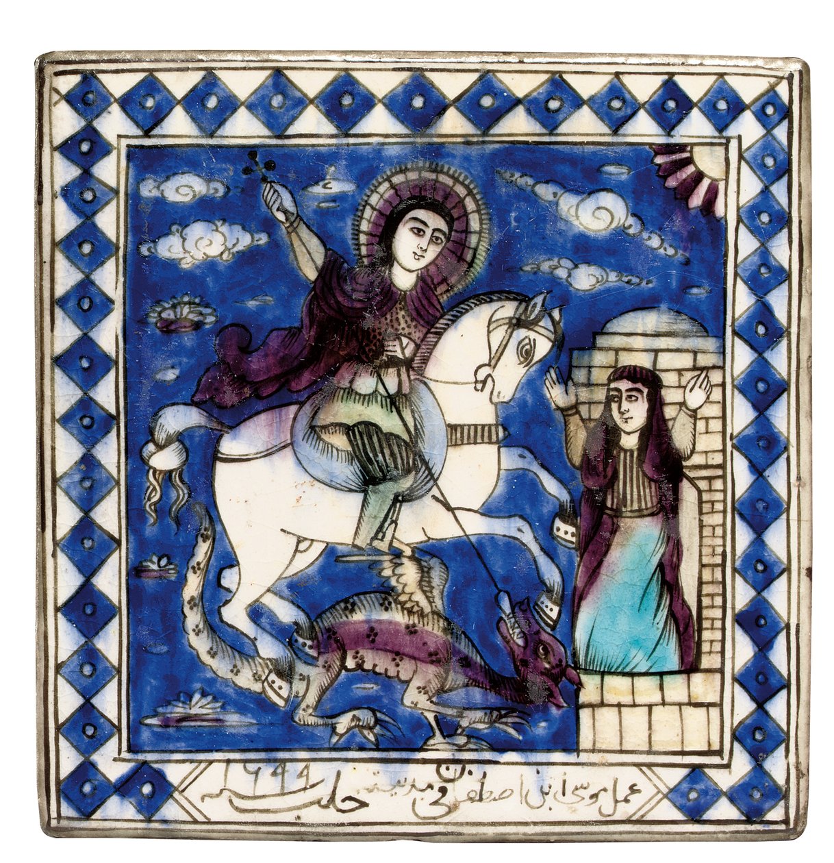 Tile, Aleppo, Syria, 1699 av Ottoman School