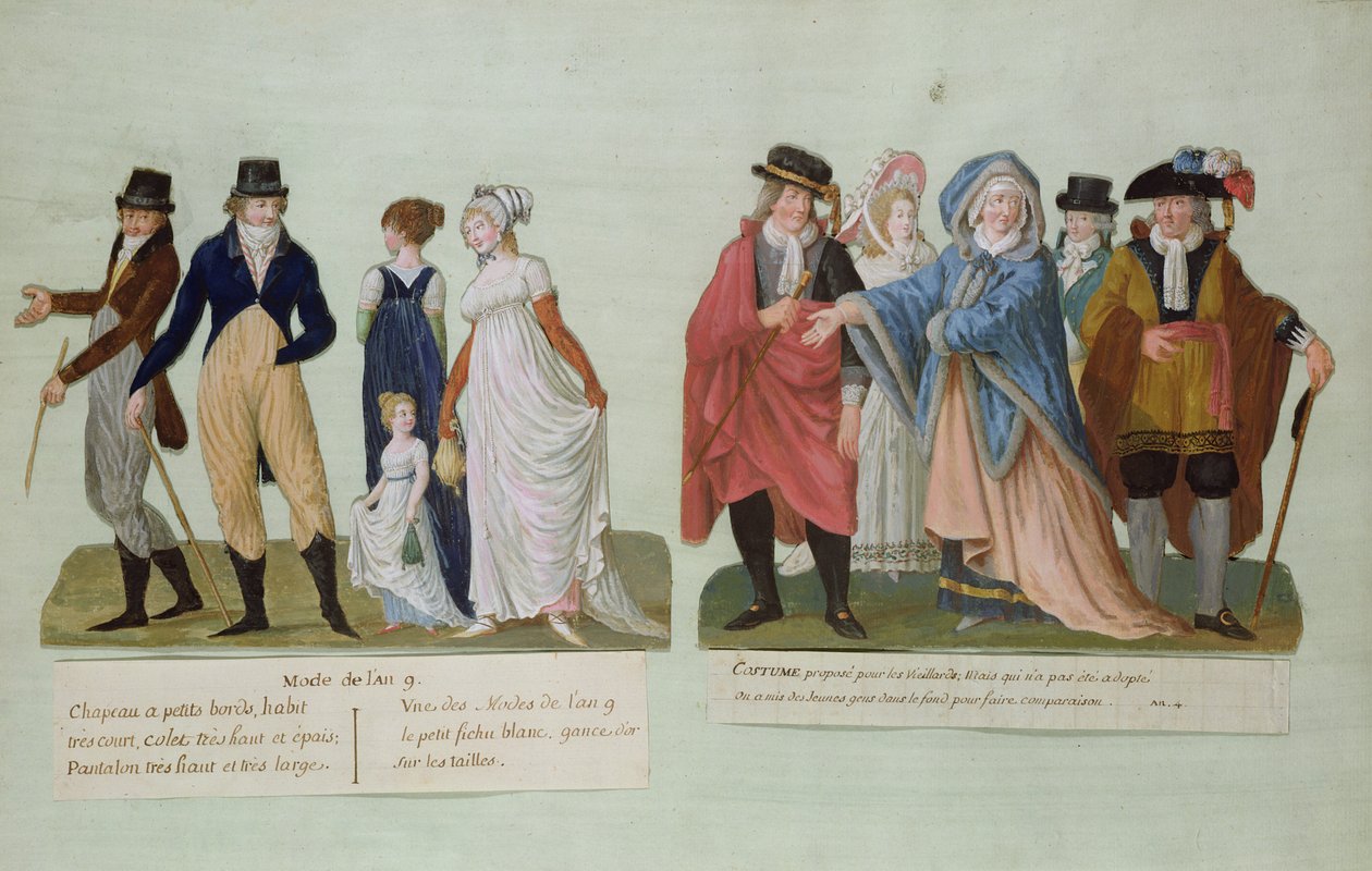 Årets mote 9 (wc og gouache på kort) av P. A. and J.B. Lesueur