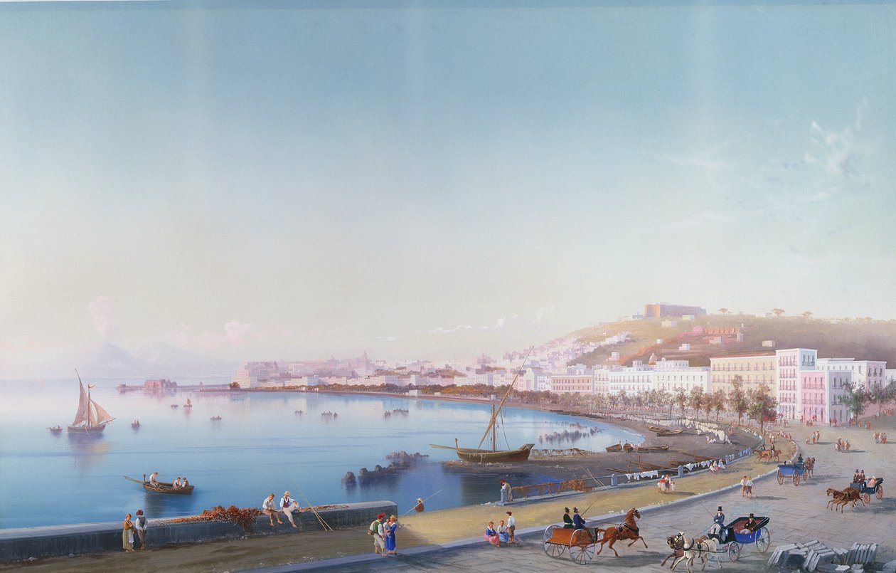 Napoli fra Mergellina av P. Lapira