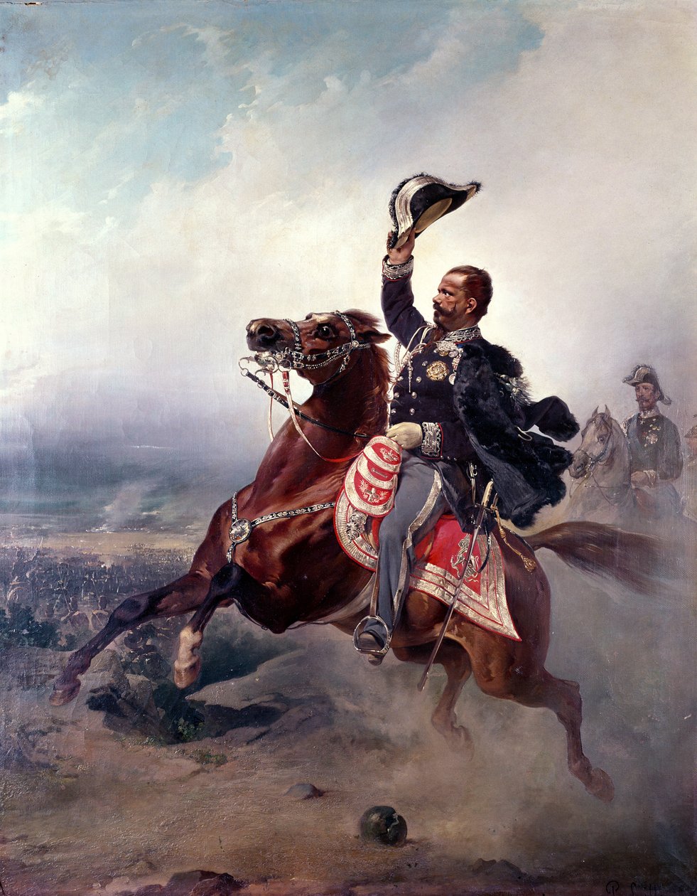 Portrett av Victor Emmanuel II (1820-78) konge av Sardinia og Italia av P. Litta