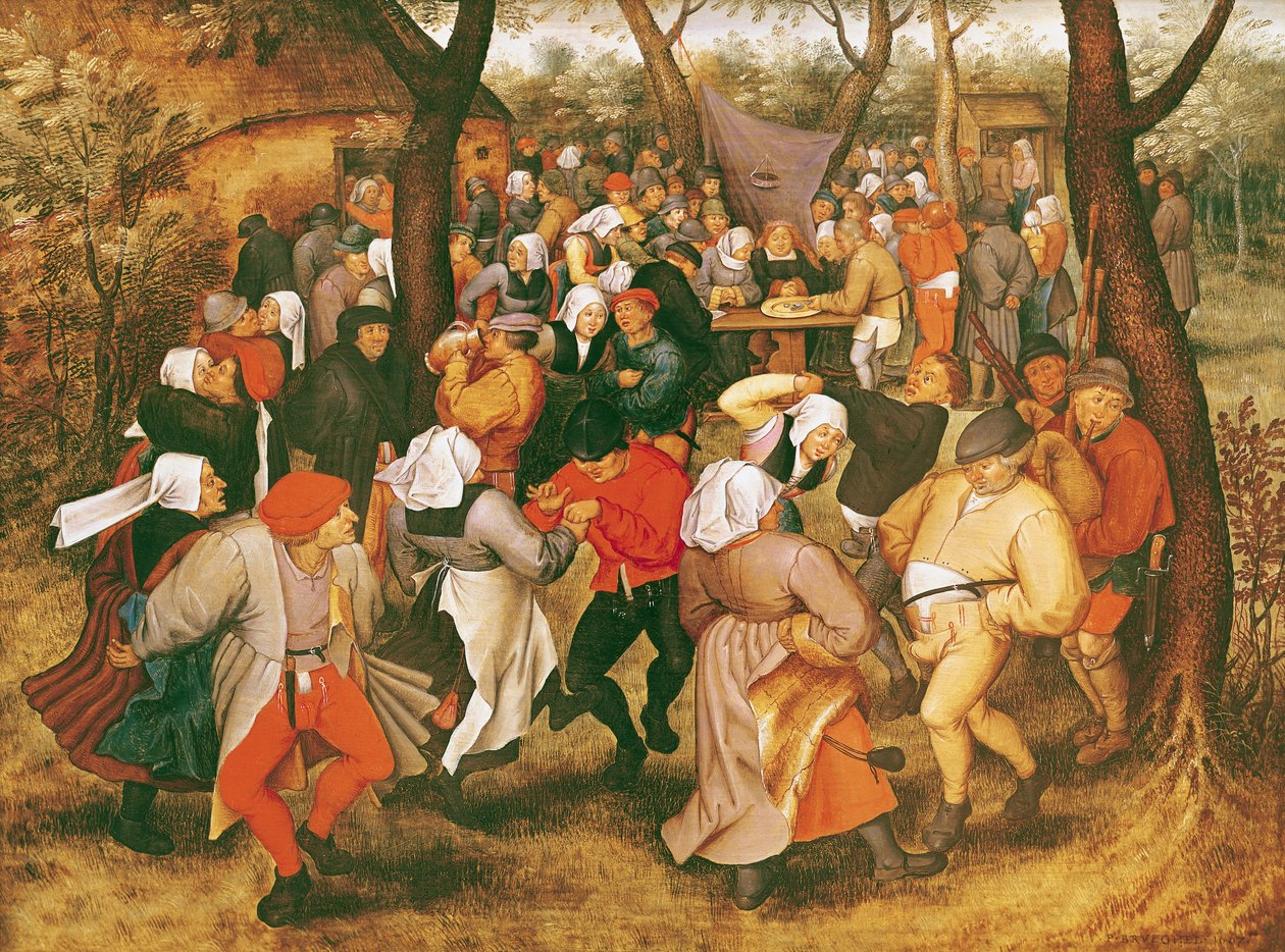 Bryllupsdansen, 1607 av Pieter Brueghel the Younger