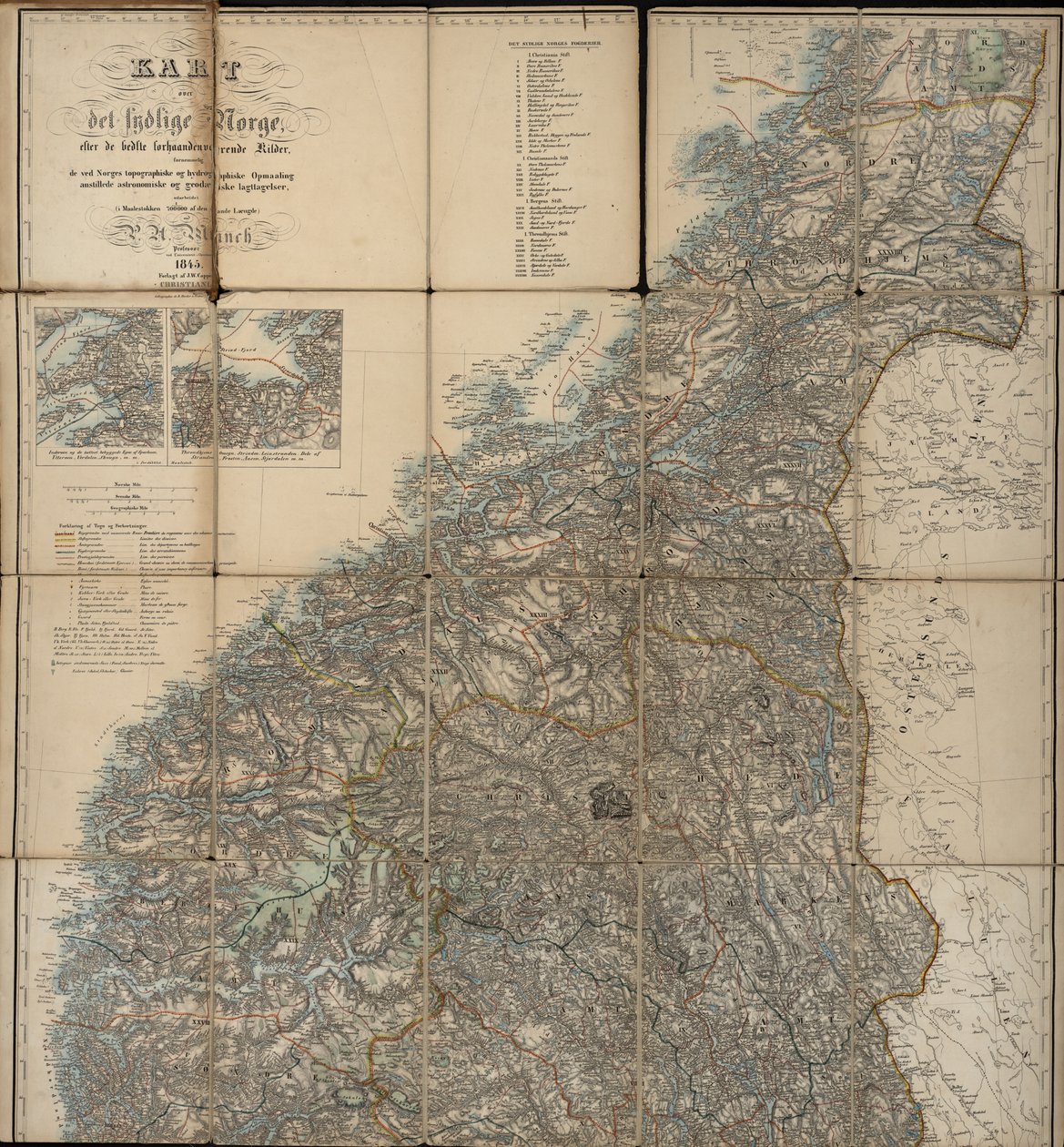 arter over Sør -Norge, nordlige blad av P.A. Munch
