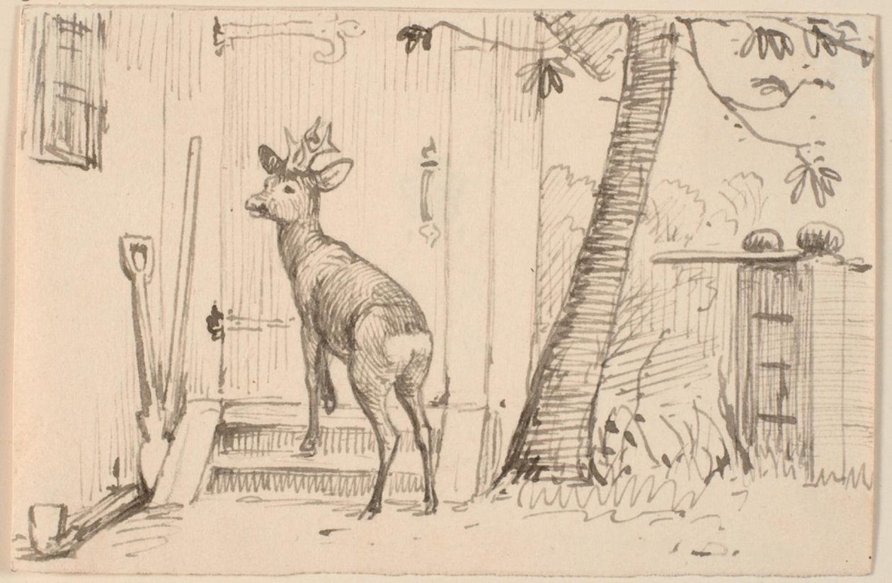 Hjorten foran døren av P.C. Skovgaard