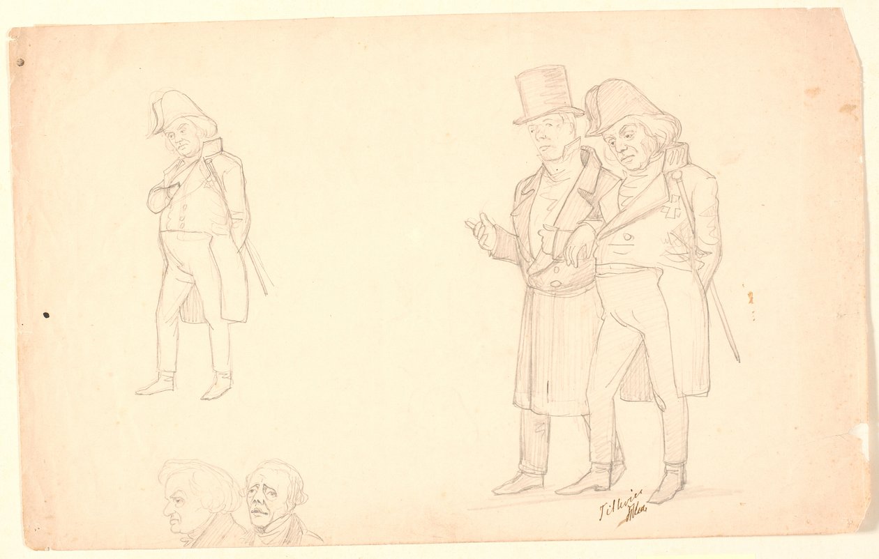 Karikatur av brødrene Ørsted. av P.C. Skovgaard