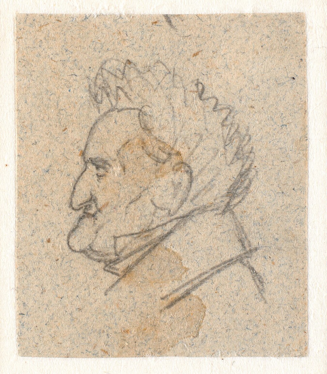 Profilportrett av blomstermaleren CD Fritzsch. av P.C. Skovgaard