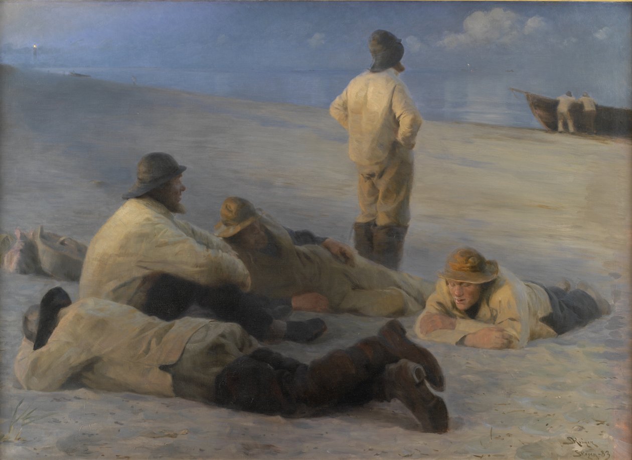Fiskere ved Skagen Strand av Peder Severin Krøyer