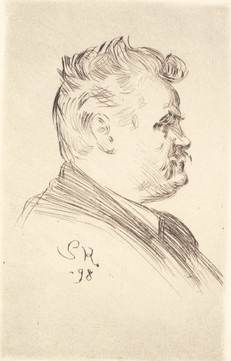 Portrett av Carl Locher, profil av Peder Severin Krøyer