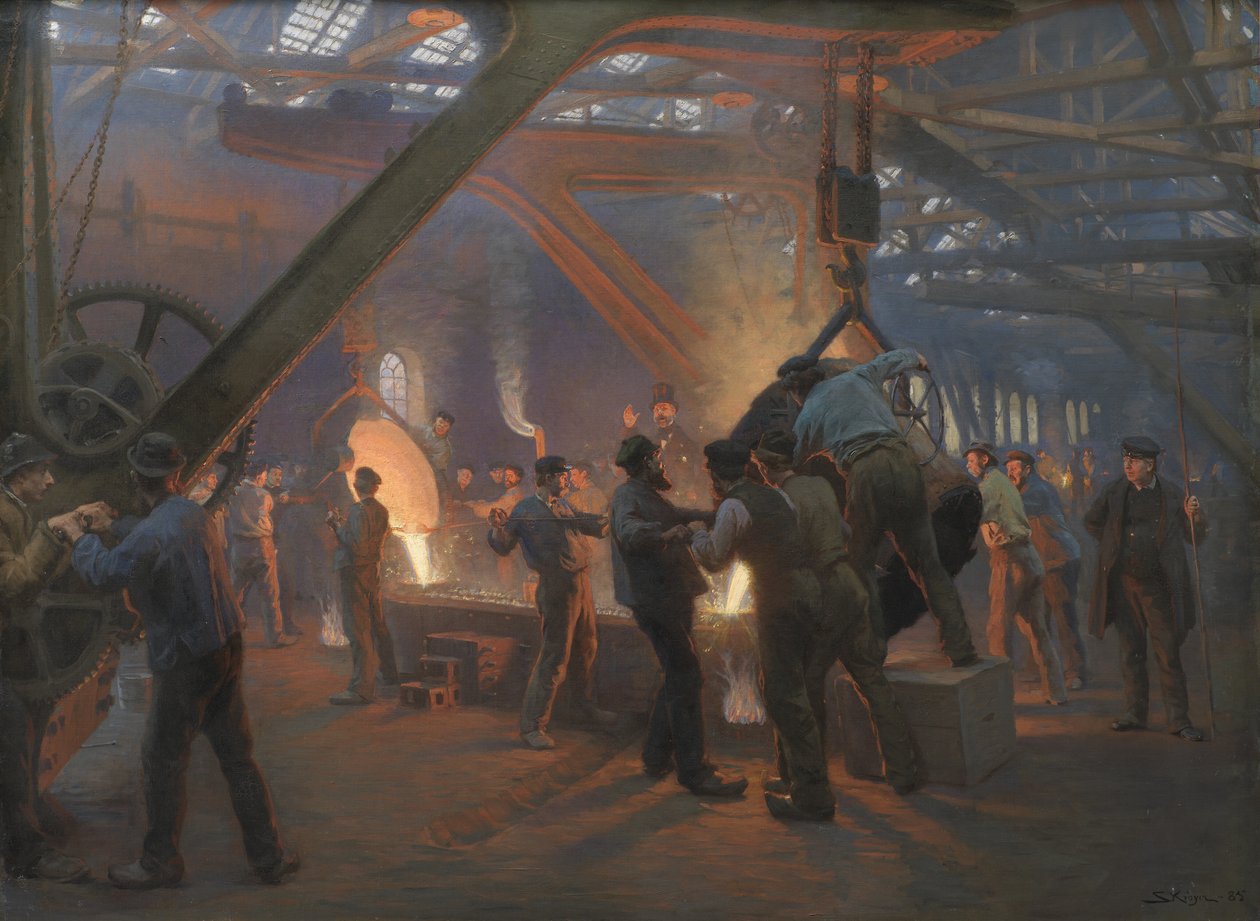 Jernstøperiet, Burmeister og Wain av Peder Severin Krøyer