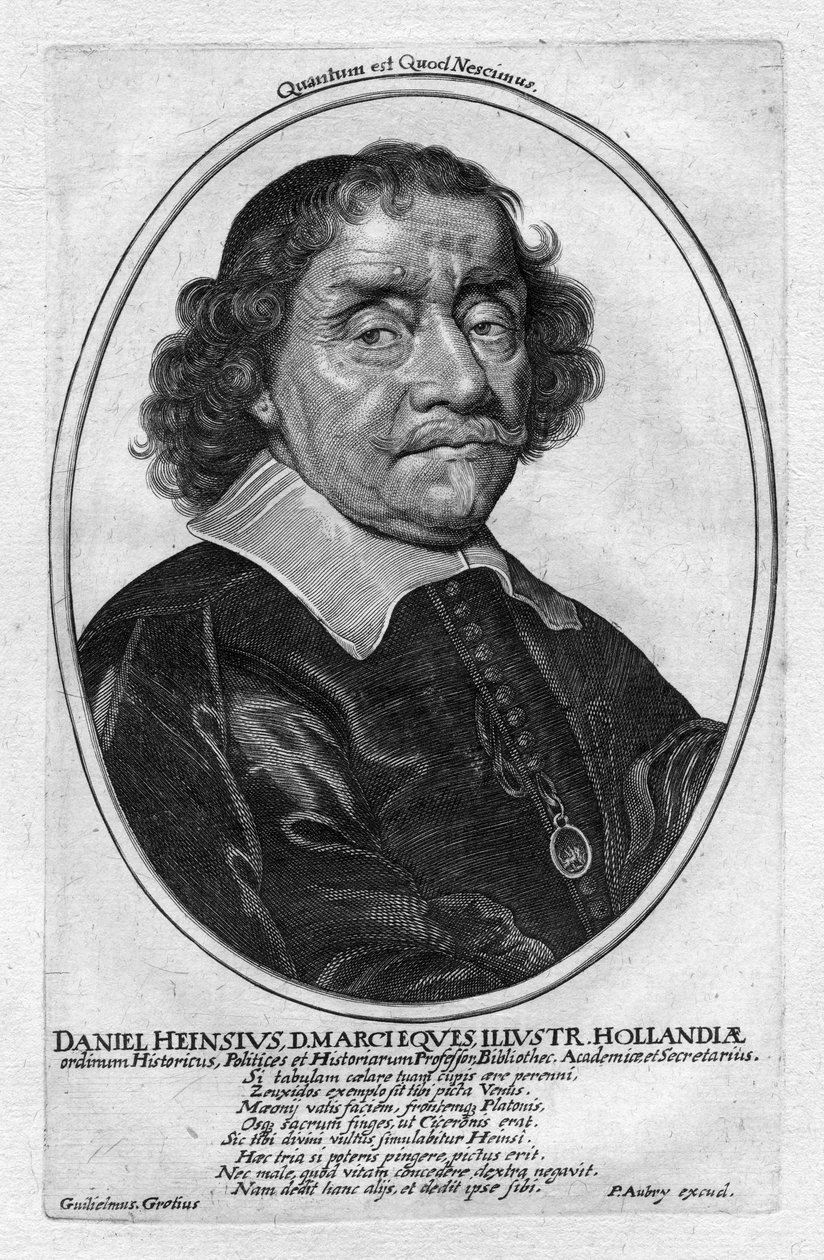 gravert portrett av P. Aubry daprès W. Groot