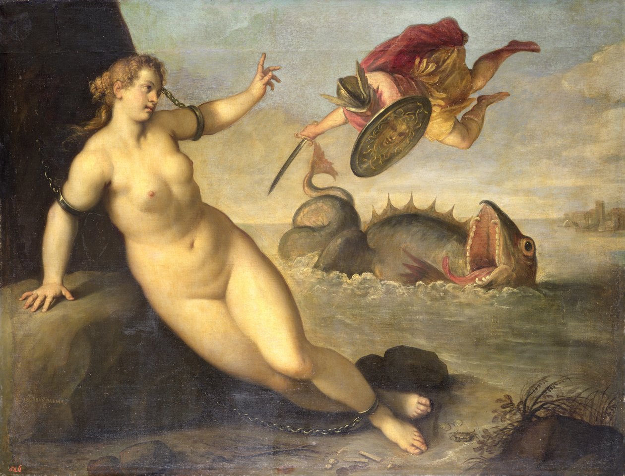 Perseus redder Andromeda, ca. 1610 av Palma Il Giovane