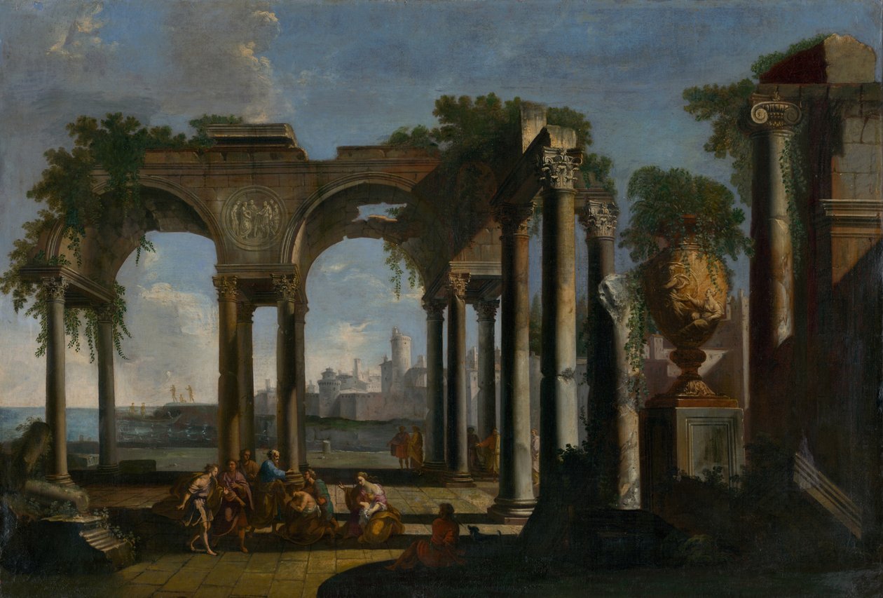 Saint Paul forkynte i Campagna, ca 1735. av Pannini