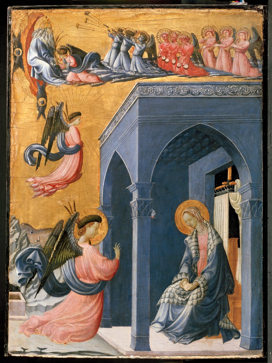 Bebudelsen (tempera og forgylling på panel) av Paolo Uccello