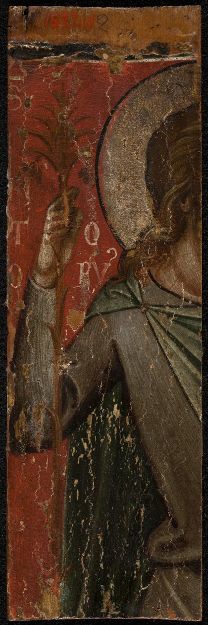 Døperen Johannes (bakside av panel), midten av 1300-tallet (tempera på panel) (se også 5242334-37) av Paolo Veneziano