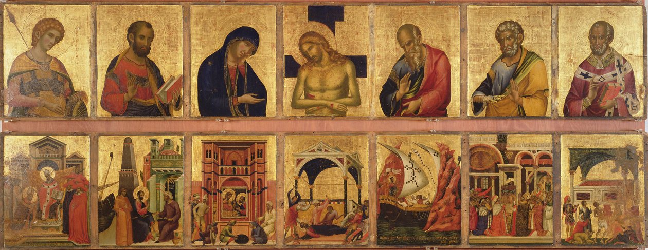 Pala Feriale, 1345 (tempera og bladgull på panel) av Paolo Veneziano