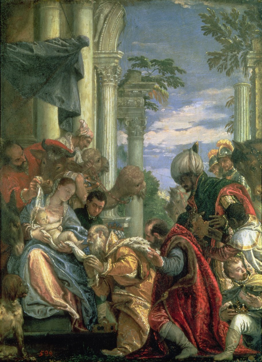 Tilbedelse av magi, 1570-tallet av Paolo Veronese