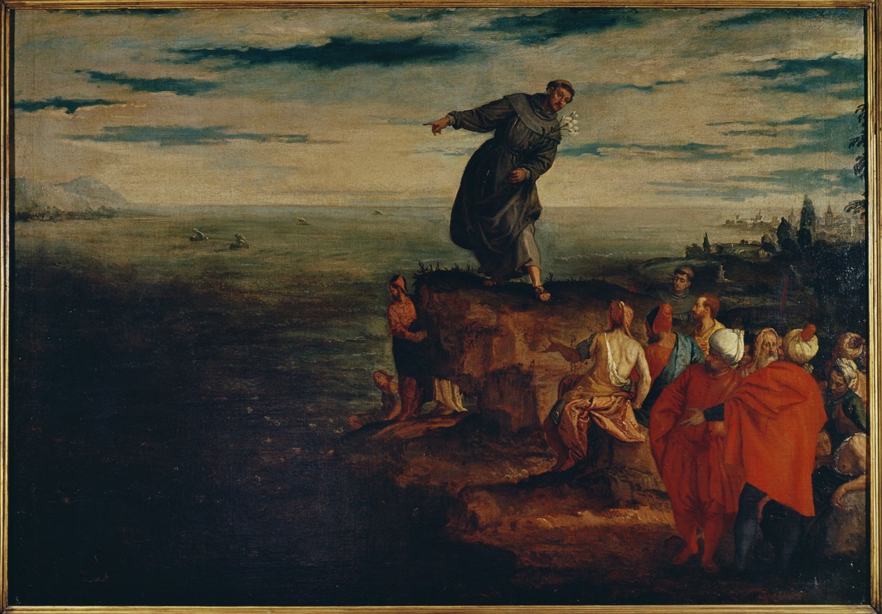 St. Anthony forkynner for fisken, ca. 1580 av Paolo Veronese