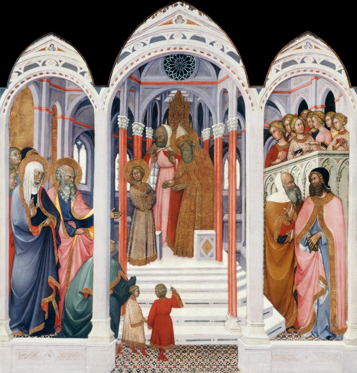 Presentasjonen av Jomfru Maria i Jerusalems tempel av Paolo di Giovanni Fei