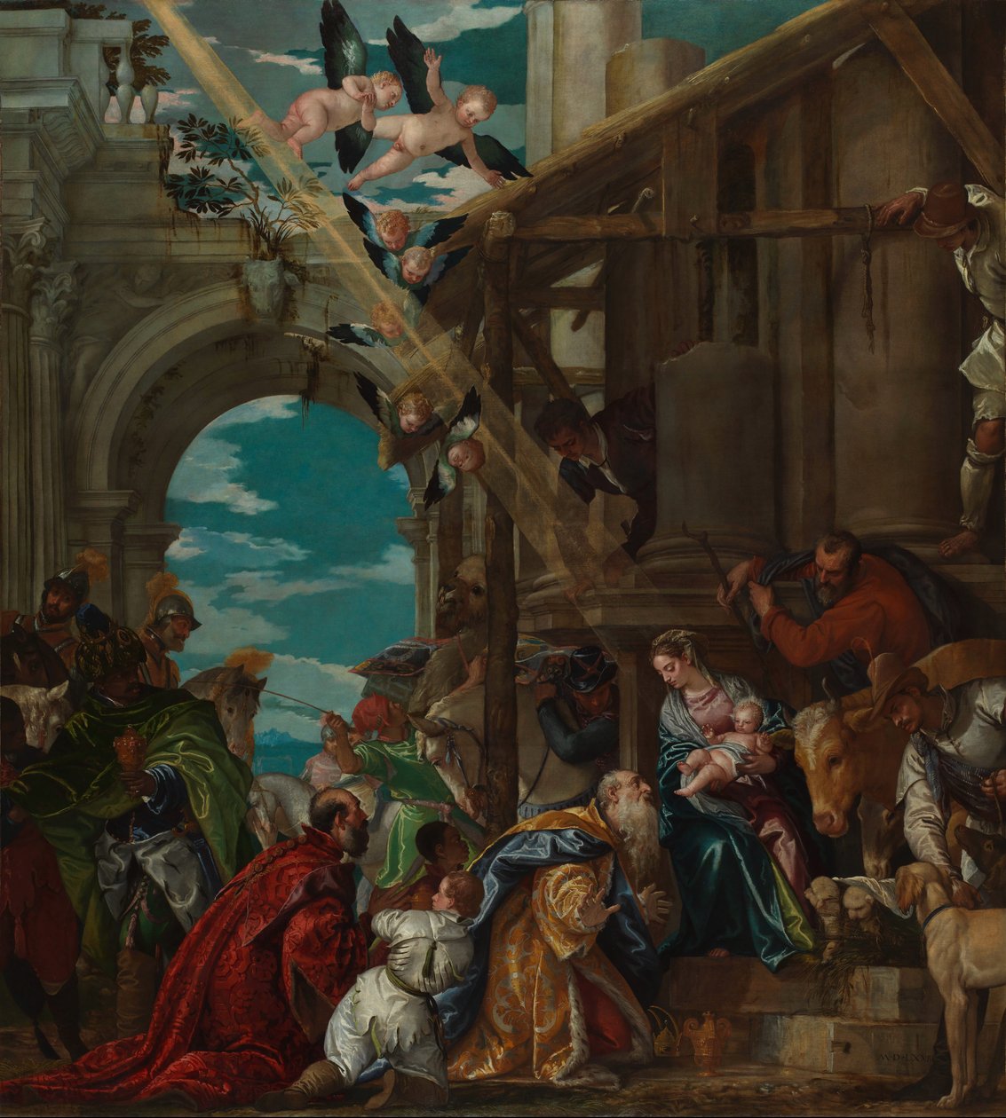 Tilbedelse av kongene, 1573 av Paolo Veronese