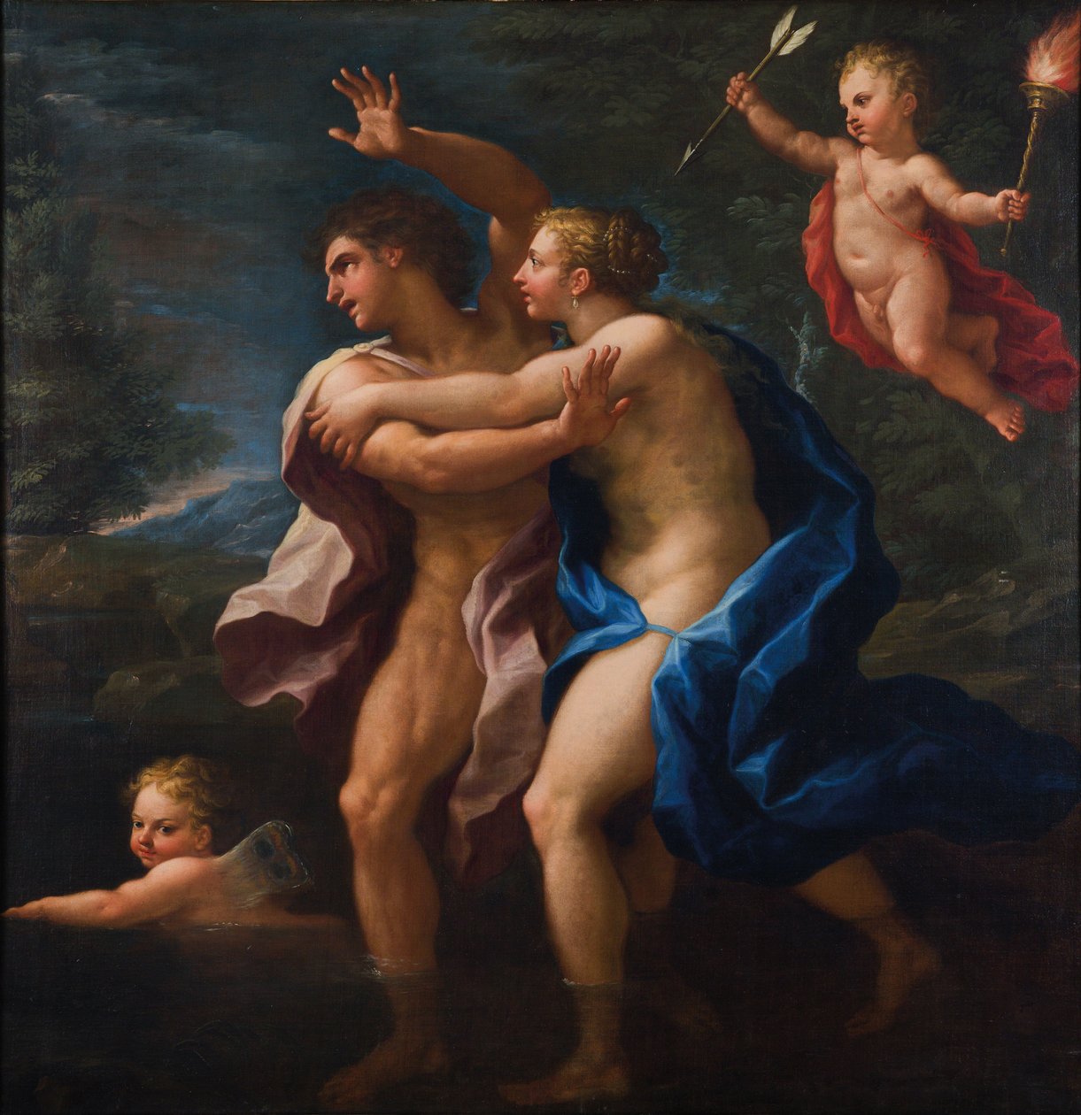 Salmacis og Hermafroditus. av Paolo de Matteis