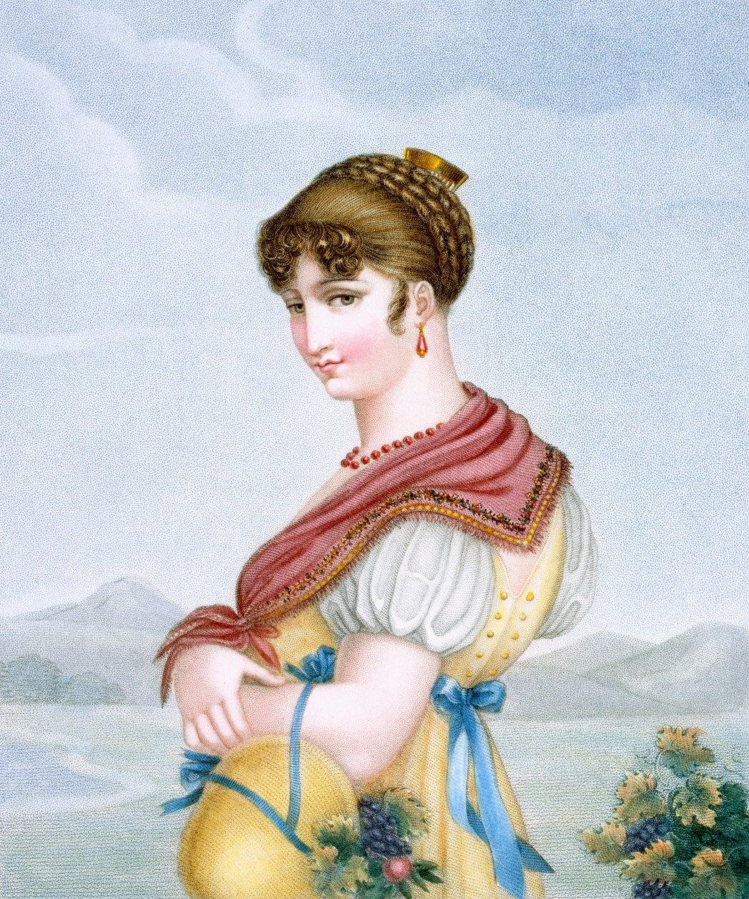 The Reverie, gravert av Augrand, ca. 1816 av Parfait Augrand