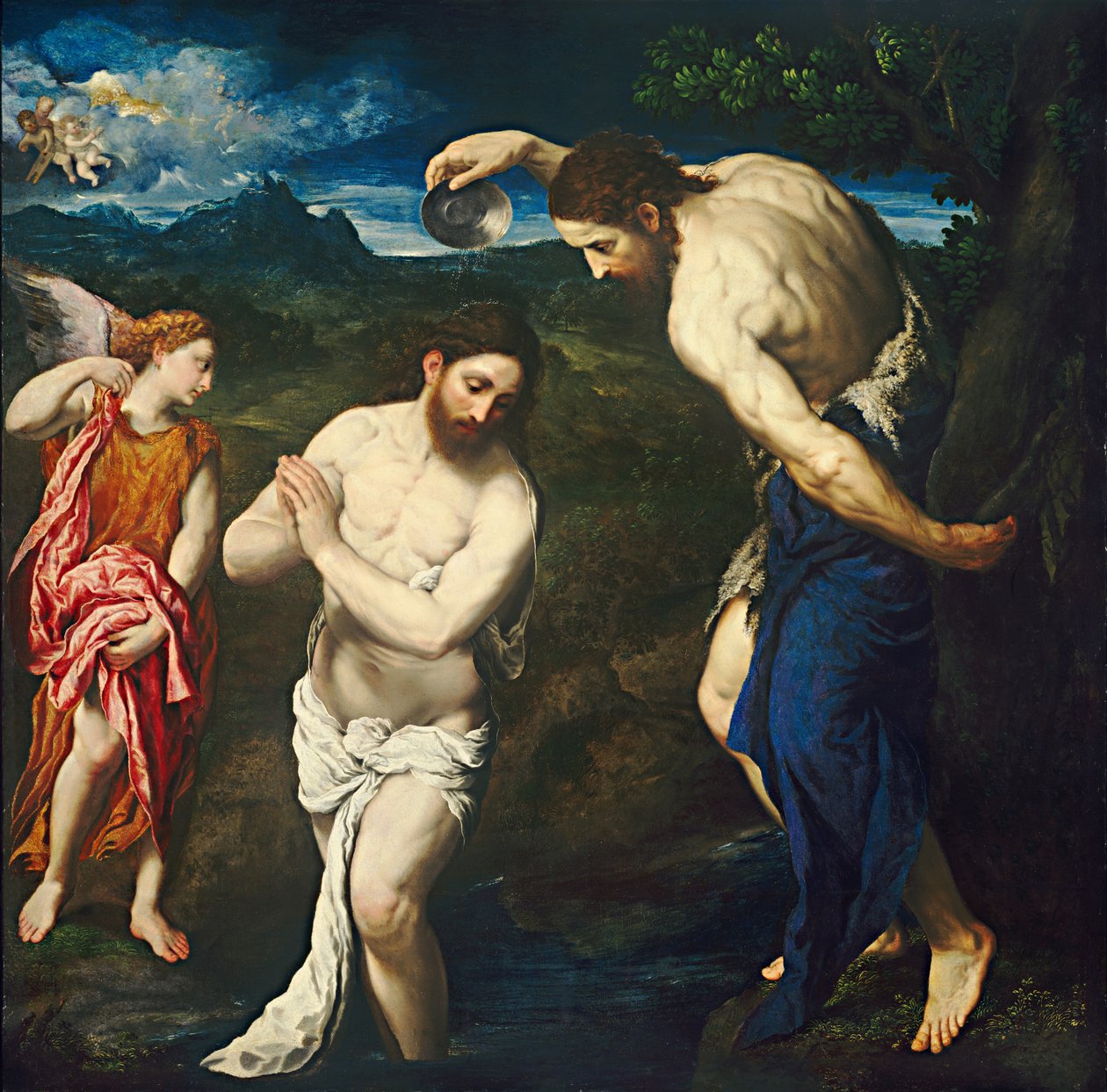Kristi dåp, ca. 15351540. av Paris Bordone