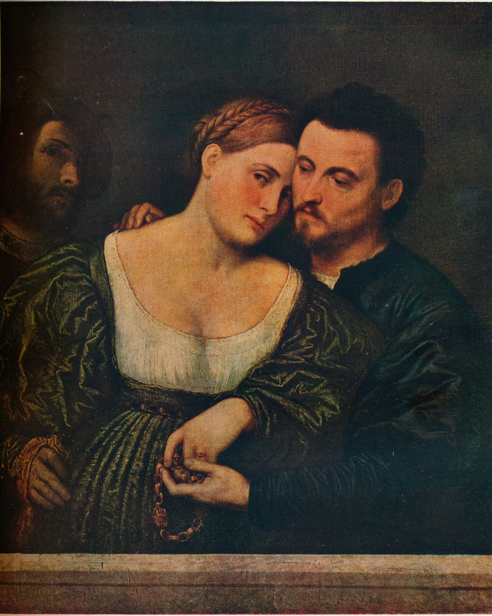 De venetianske elskere, 1525-1530, 1930. av Paris Bordone
