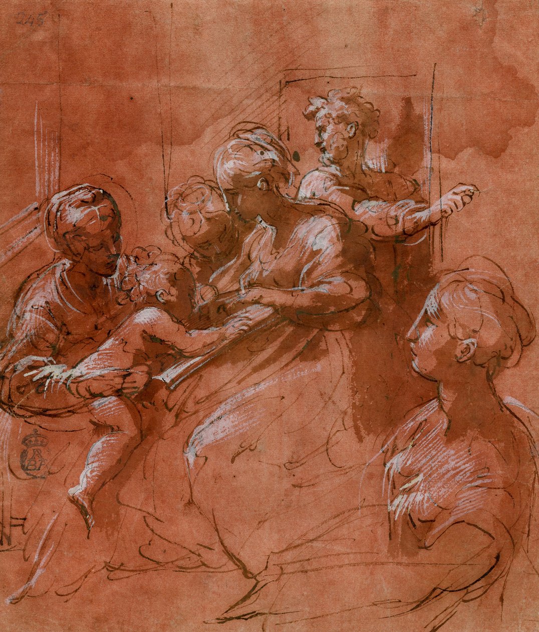 Det mystiske bryllupet til Saint Catherine. av Parmigianino