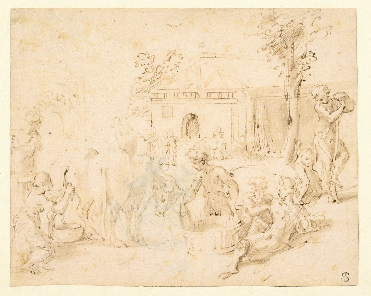 Rustikk scene av Parmigianino