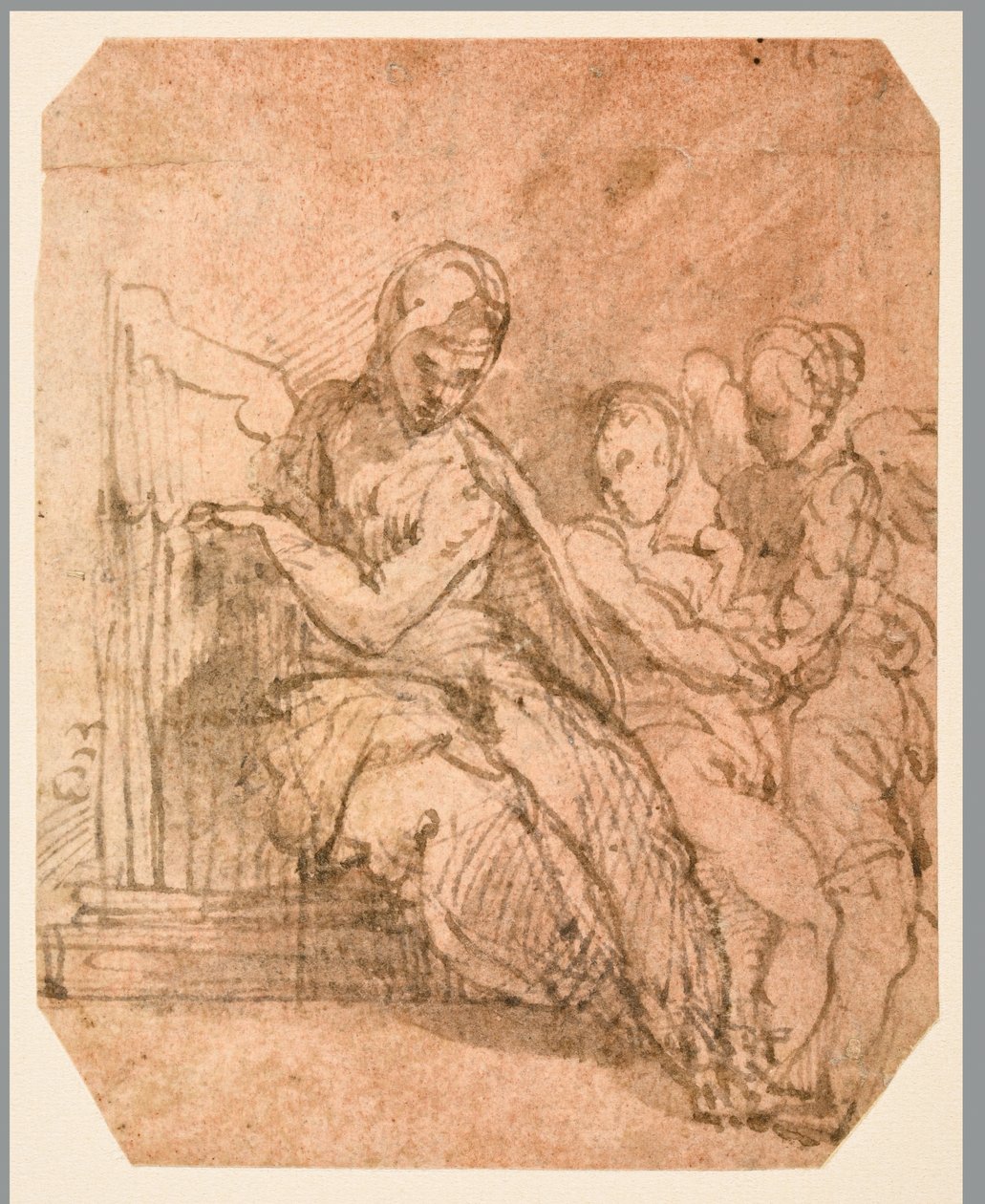 Saint Cecilia (til høyre) av Parmigianino