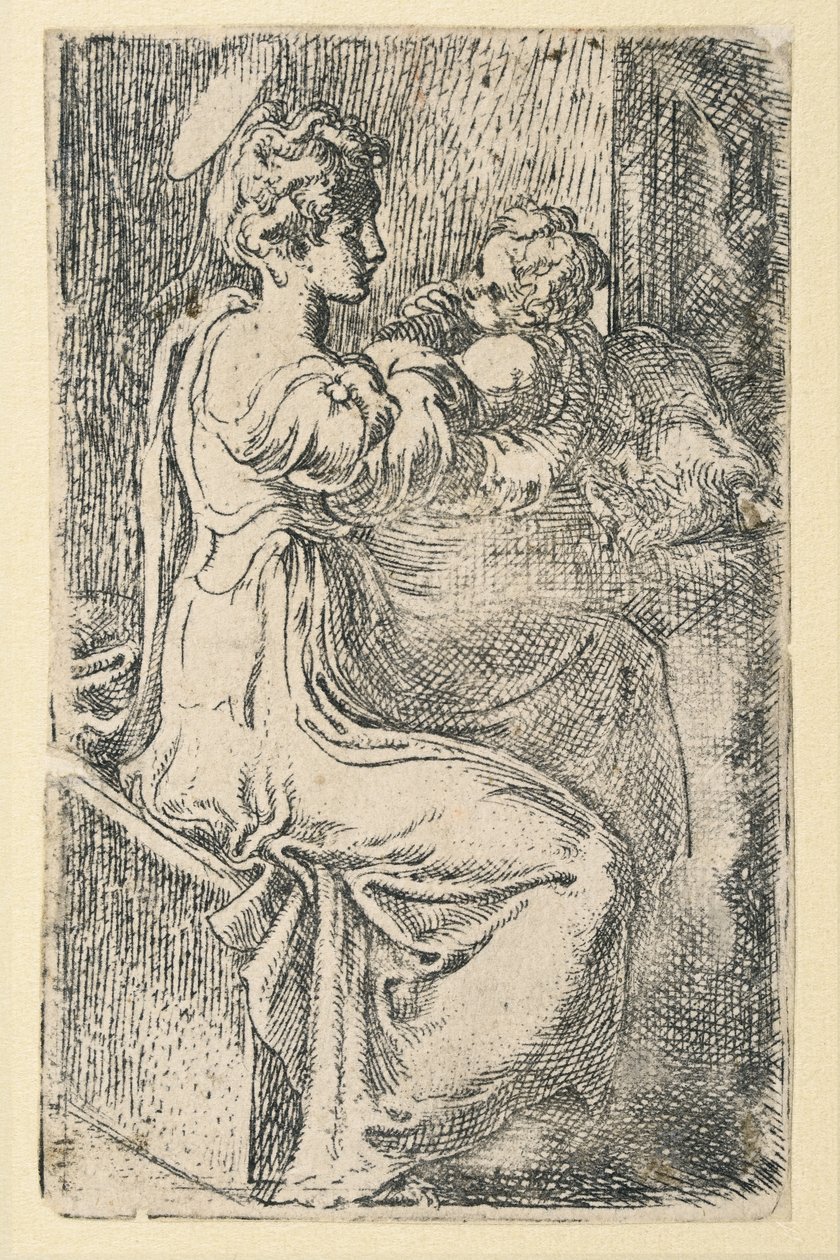 Jomfru og barn av Parmigianino