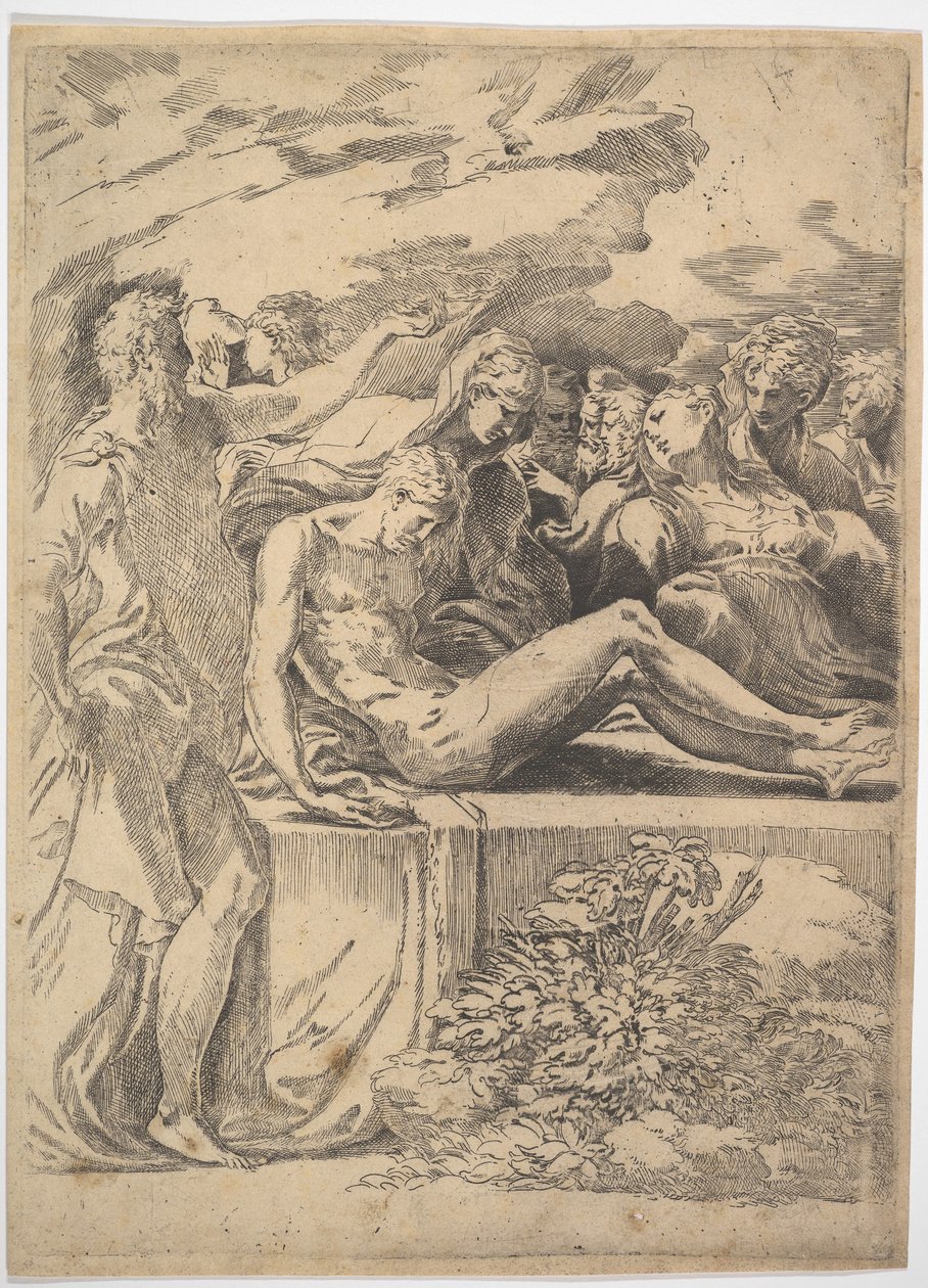 Entombment.n.d. av Parmigianino