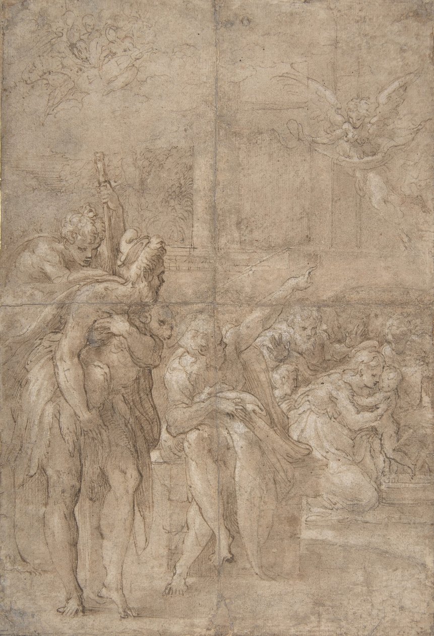 Hyrdenes tilbedelse, 1524-27. av Parmigianino