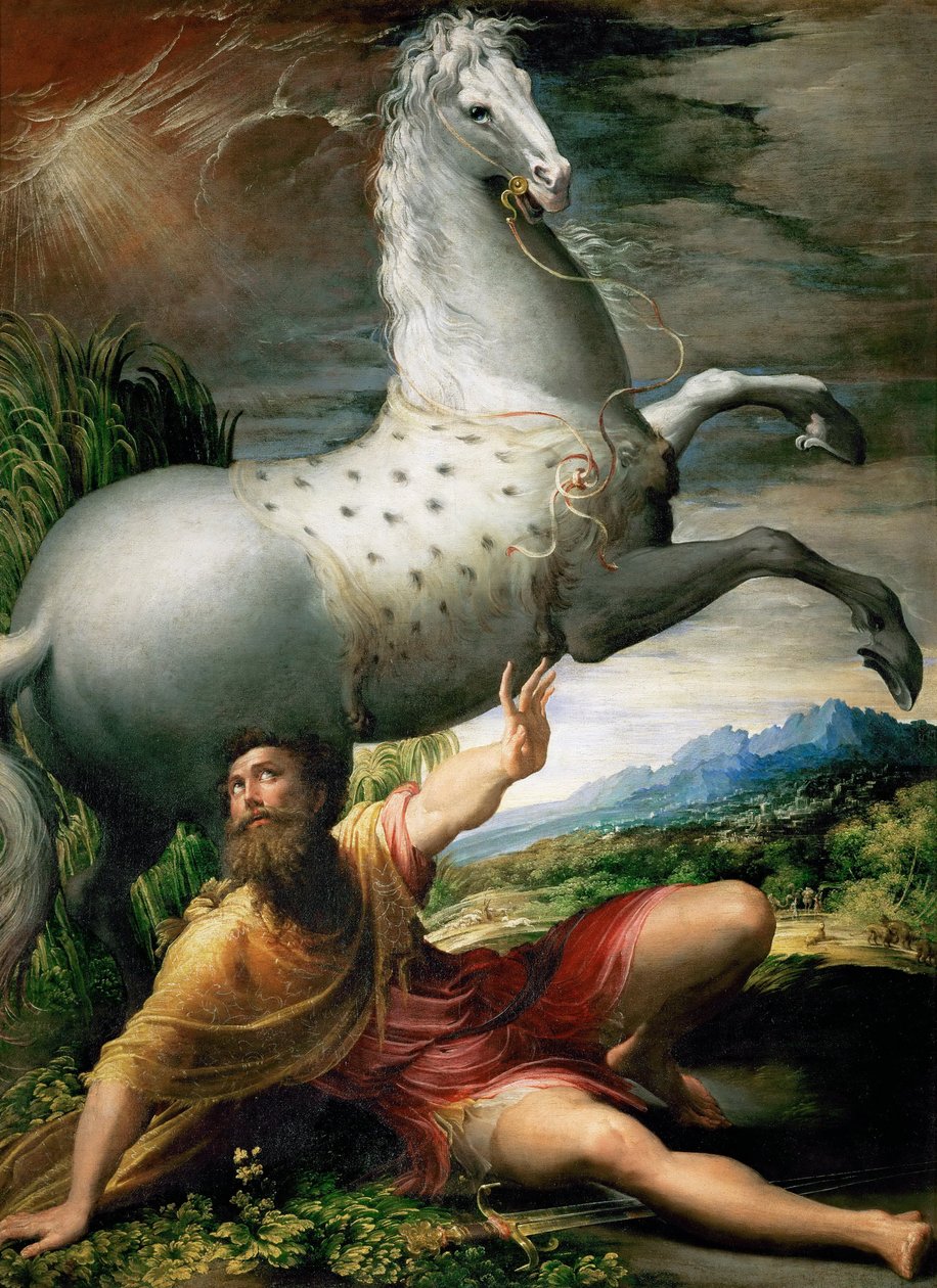 The Conversion of Saint Paul, ca 1528 av Parmigianino