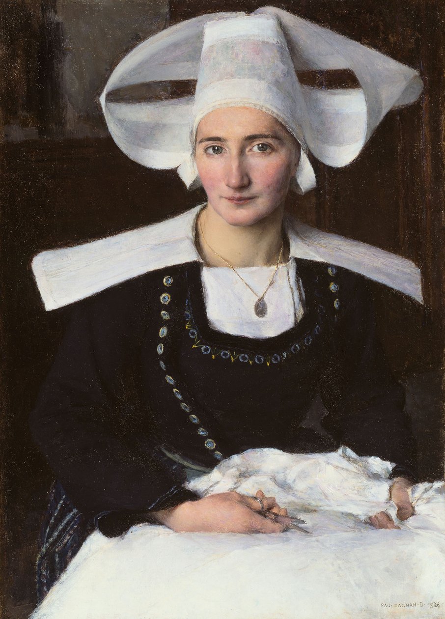 Kvinne fra Bretagne av Pascal Adolphe Jean Dagnan Bouveret