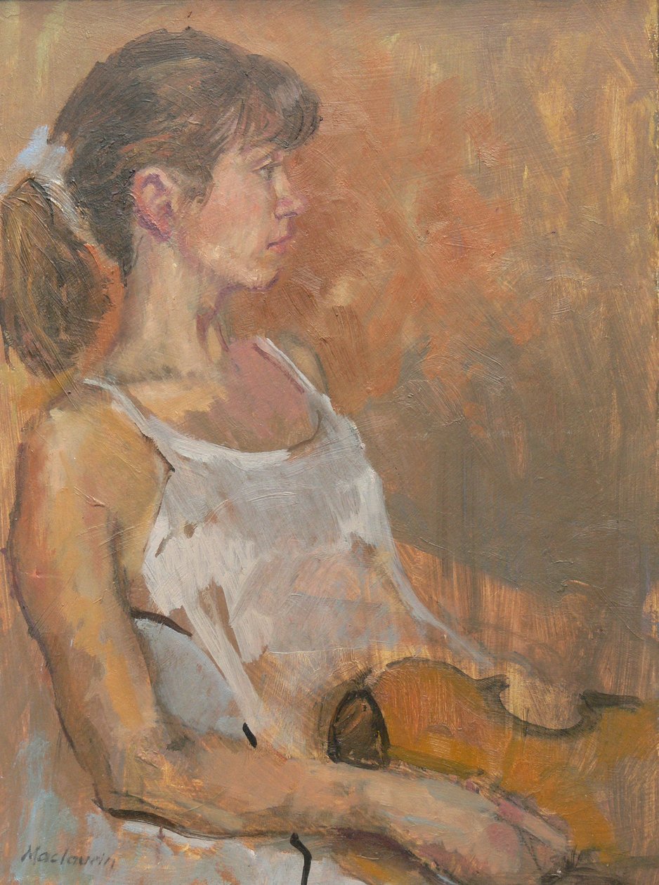 Jente med fiolin, 2007 av Pat Maclaurin