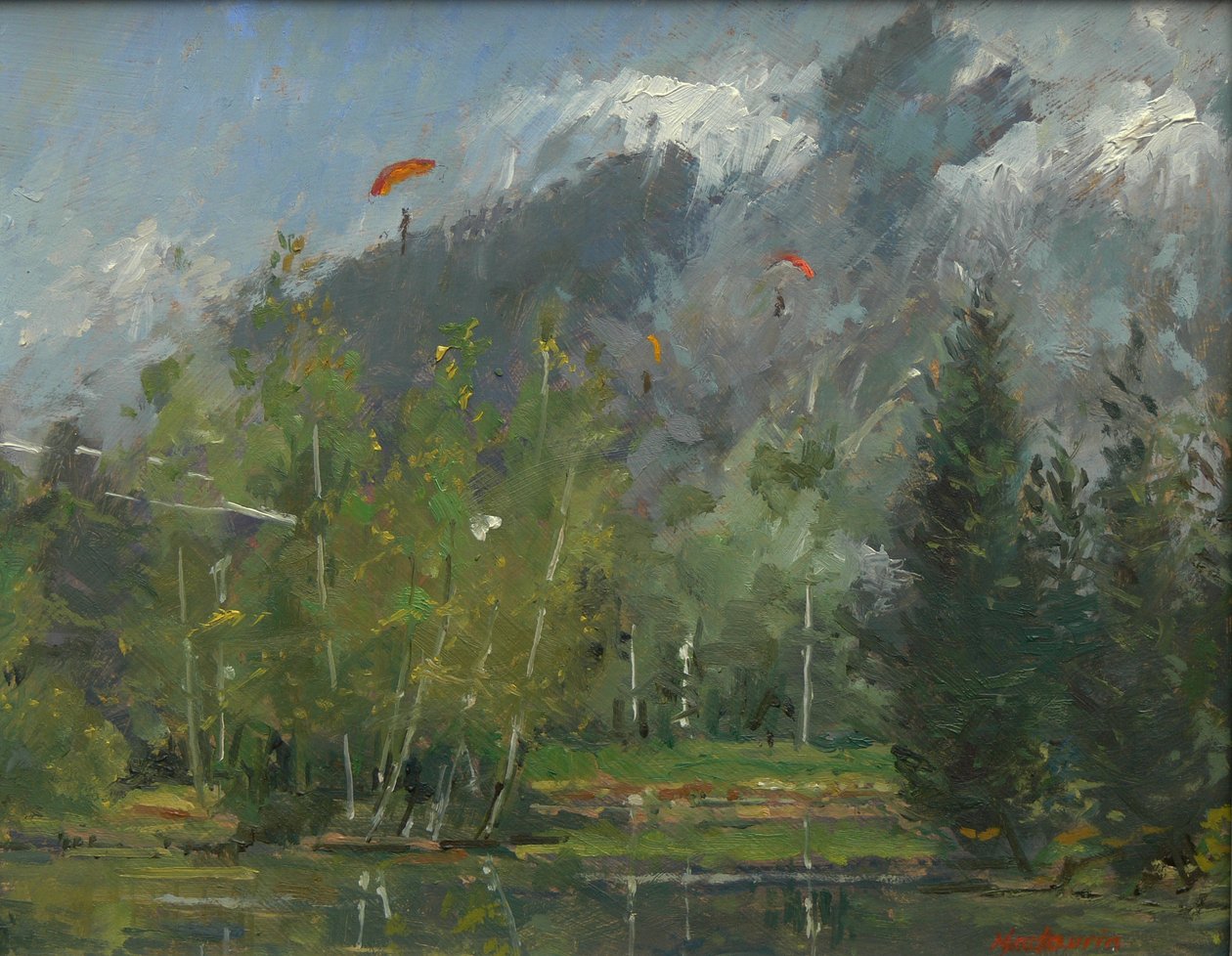 Hangglidere på Chamonix, 2007 av Pat Maclaurin