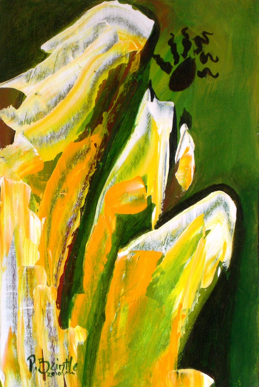 Angel of Reverence, 2010 (akryl på tre) av Patricia Brintle