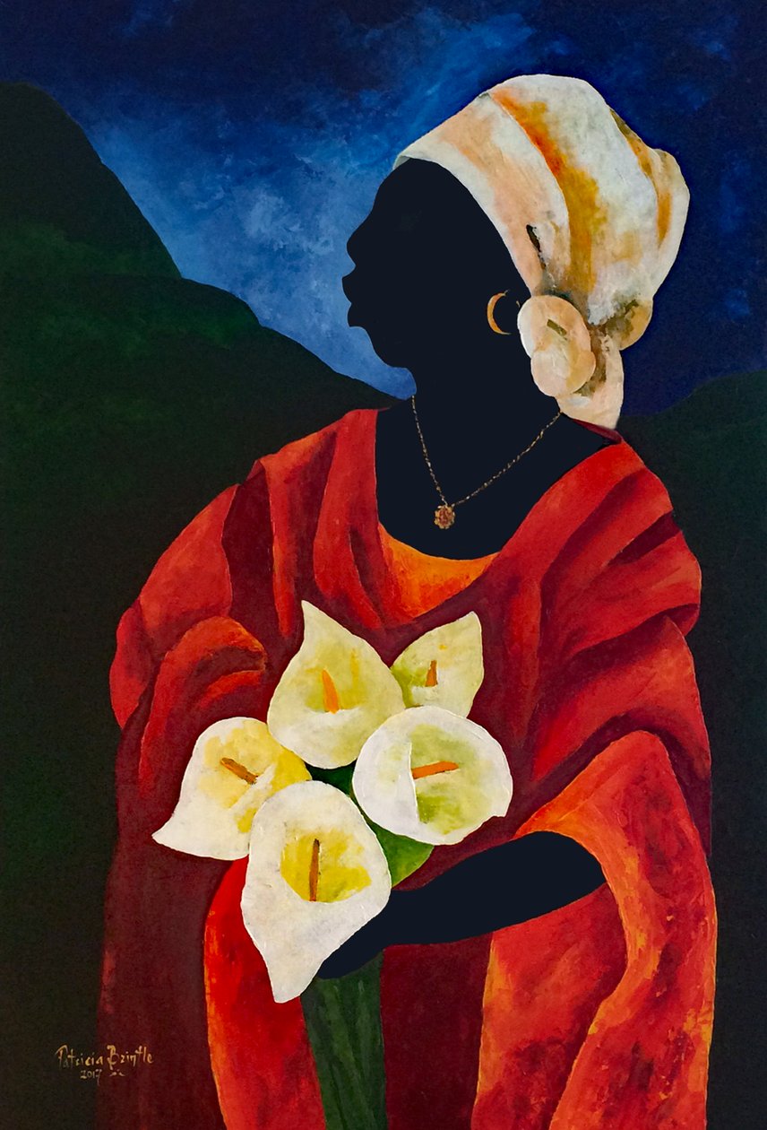 Callas five, 2017 (akryl på lerret) av Patricia Brintle