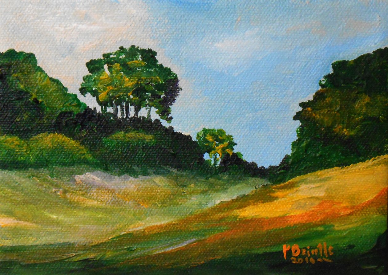 Chardonnette stroll, 2016 (akryl på lerret) av Patricia Brintle