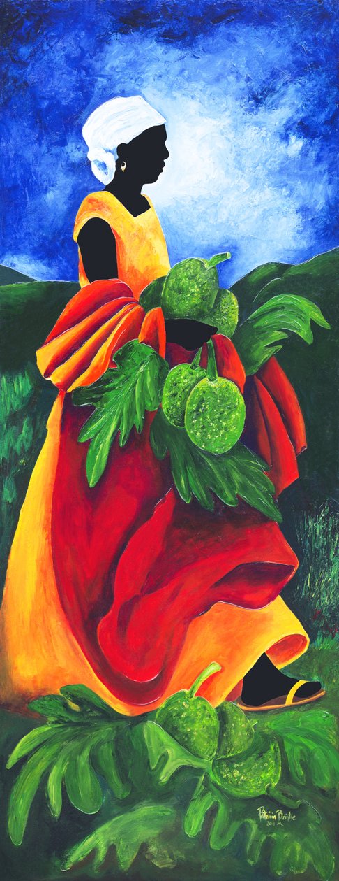 Sesong Breadfruit, 2011, (akryl på lerret) av Patricia Brintle