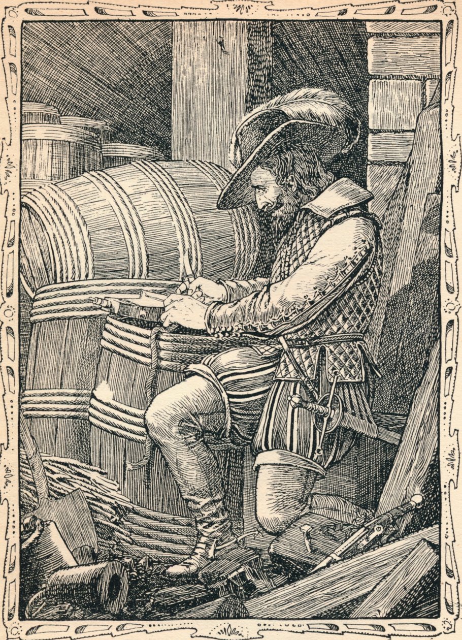 Raleigh in the Tower, 1902 av Patten Wilson