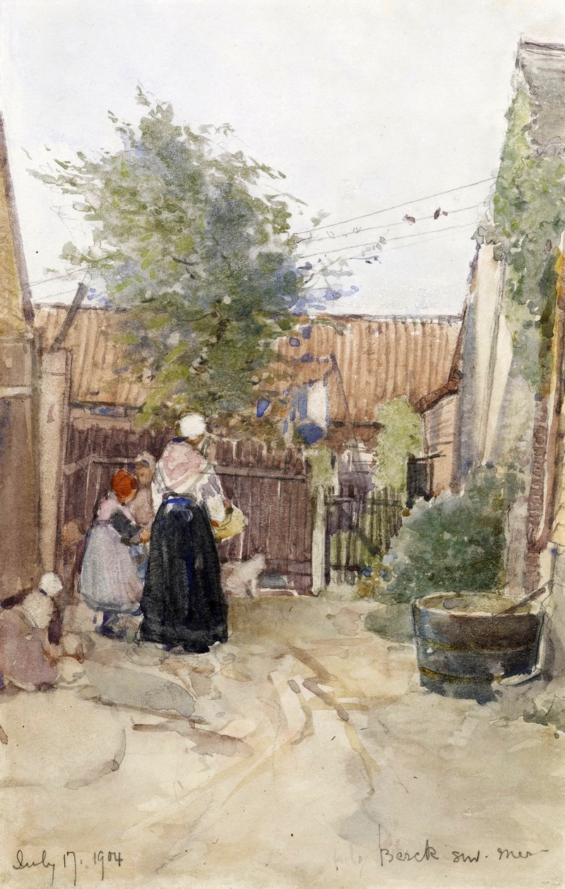 A Back Garden, Berck sur Mer, 1904 av Patty Townsend Johnson