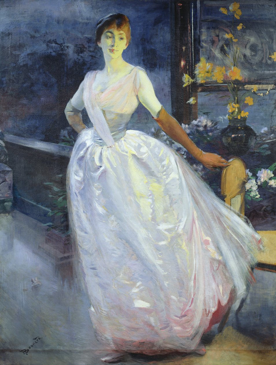 Portrett av kunstnerens kone, Madame Roger Jourdain, ca. 1886 av Paul Albert Besnard